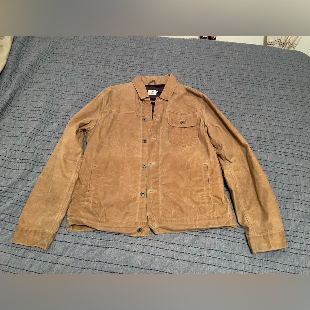 Flint & Tinder Waxed Trucker Jacket - Field Tan